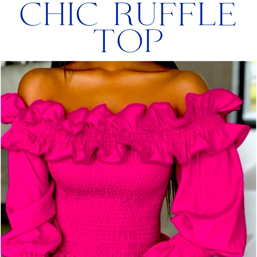 Sexy Chic Ruffle off shoulder top.